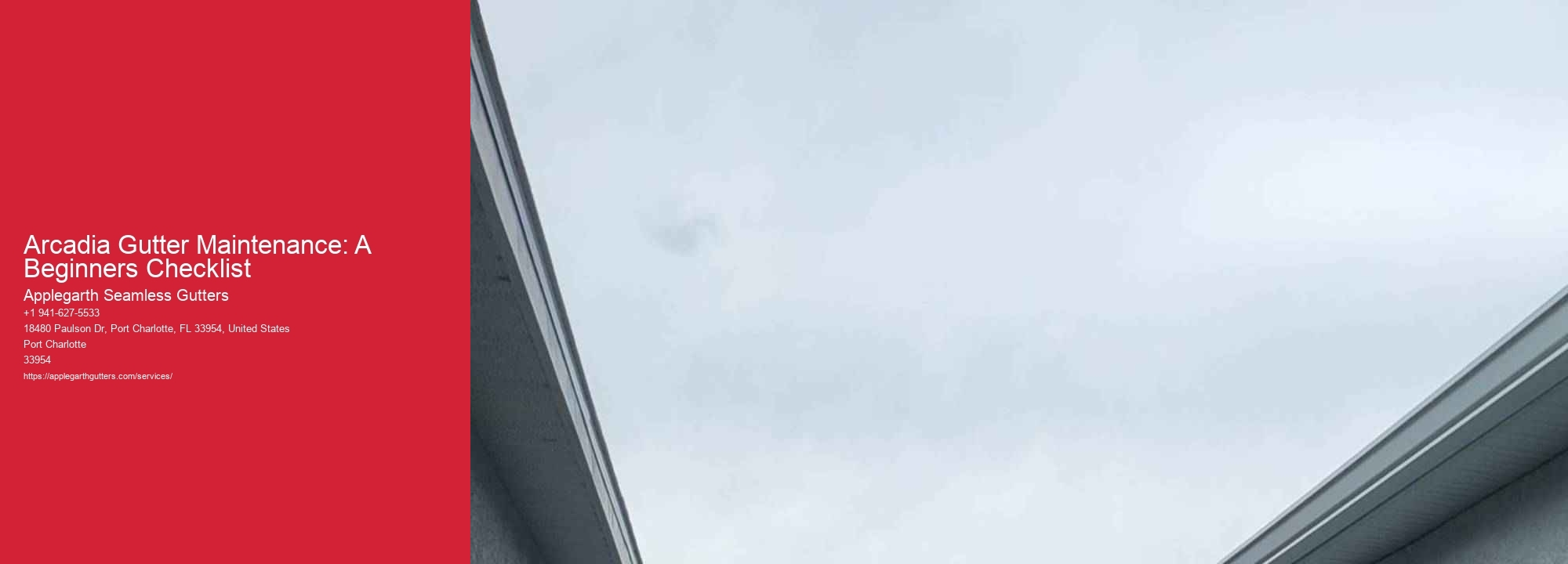 Arcadia Gutter Maintenance: A Beginners Checklist