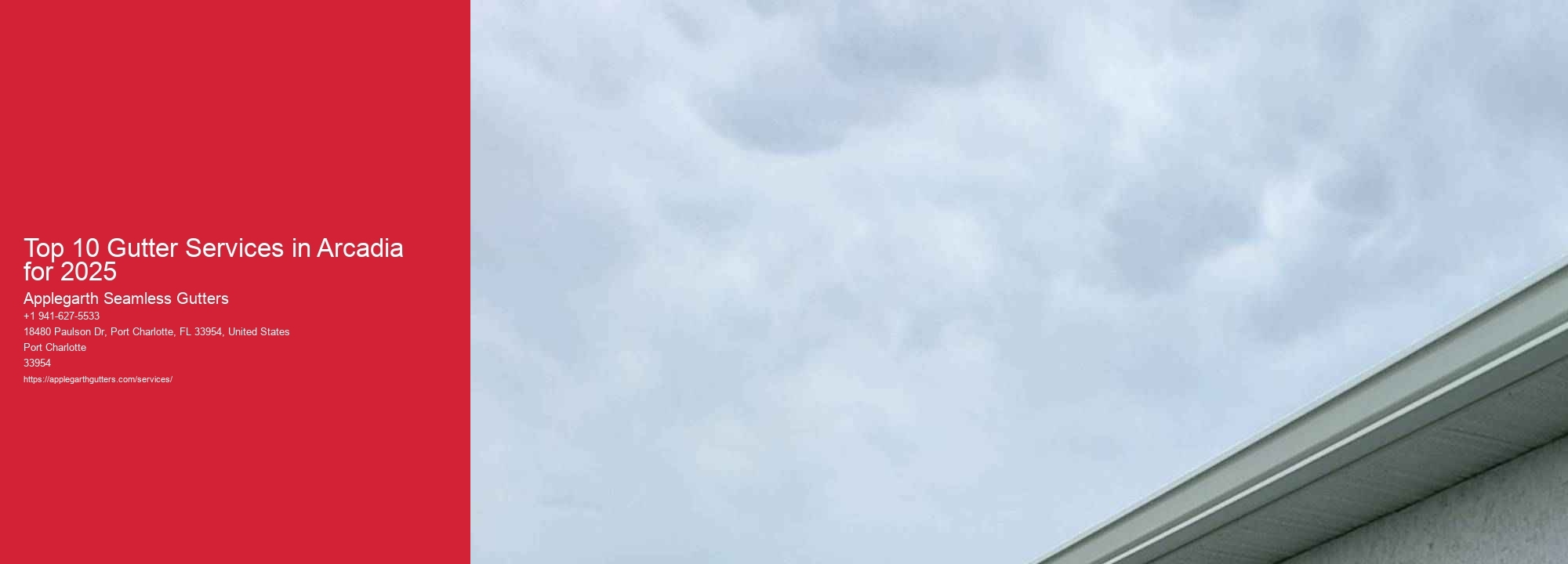 Top 10 Gutter Services in Arcadia for 2025